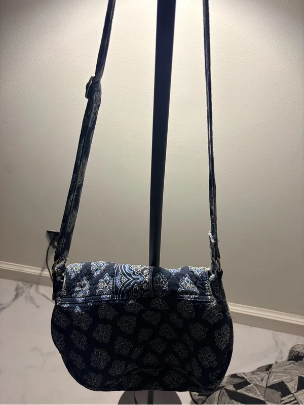 Vera Bradley Quilted Paisley Crossbody Bag - Black - Image 10