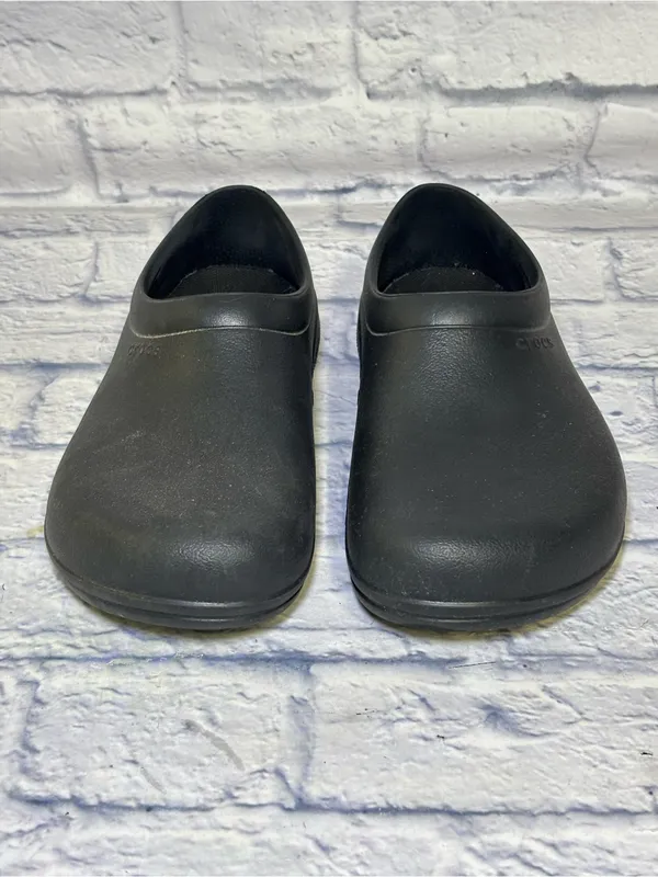 Crocs On The Clock Work Slip On Size Men 7 W 9 Shoes Black Comfort Clogs 205073 - Image 4