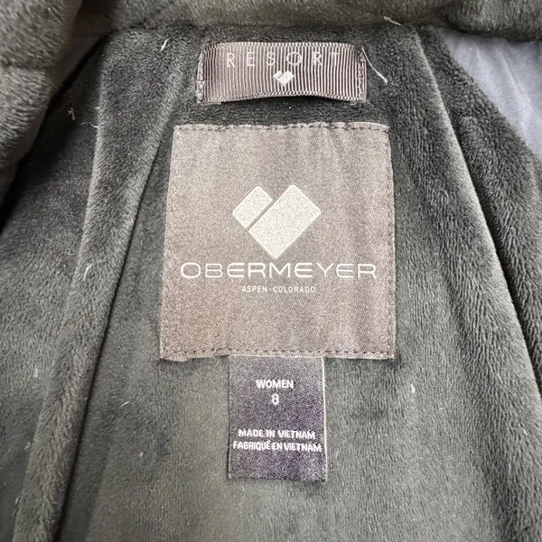 Obermeyer Winter Jacket Womens 8 Black Down Ski Snowboarding Gorpcore Collegiate - Image 3