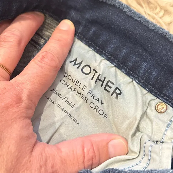 Mother Denim the double fray charmer crop Jeans size 26 - Image 5