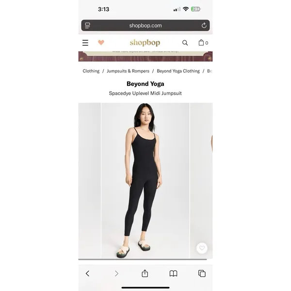 Beyond Yoga Beyond Yoga Spacedye Uplevel Midi Jumpsuit Black Sz M NEW $138 MSRP - Image 3