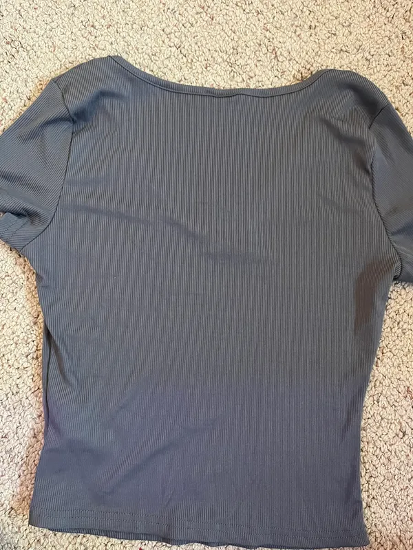Plain tee shirt Gray Size M - Image 2