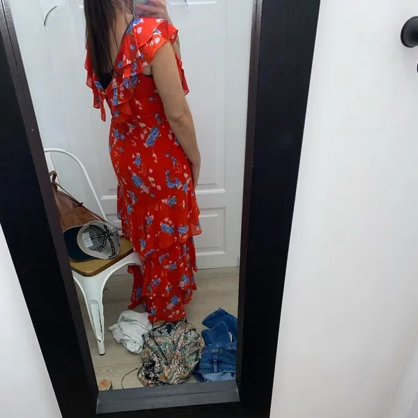 WAYF Chelsea tiered red ruffle maxi dress - Image 7