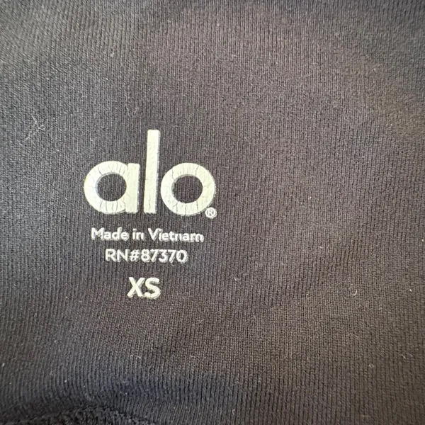 Alo Yoga Moto Panel Leggings Womens XS Black Ribbed Mesh High Performance Active - Image 7