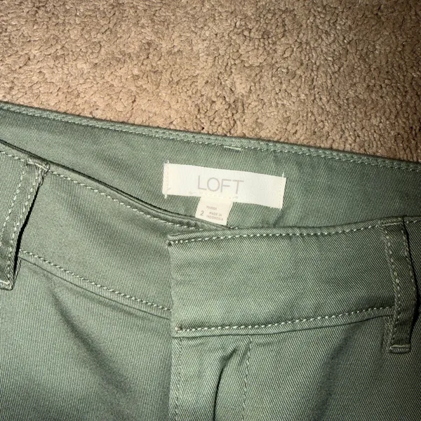 Loft size 2 Green slim fit cargo pants  - Image 2