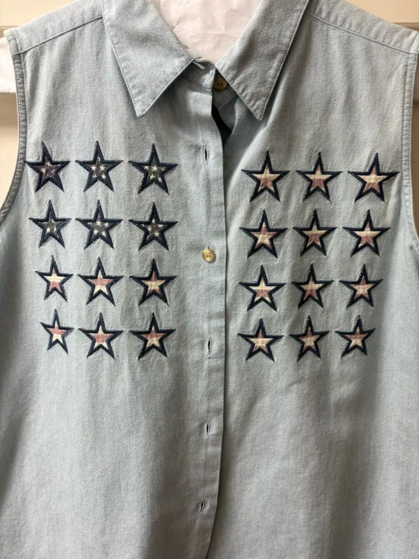 Sleeveless 4th of July denim top - Image 2