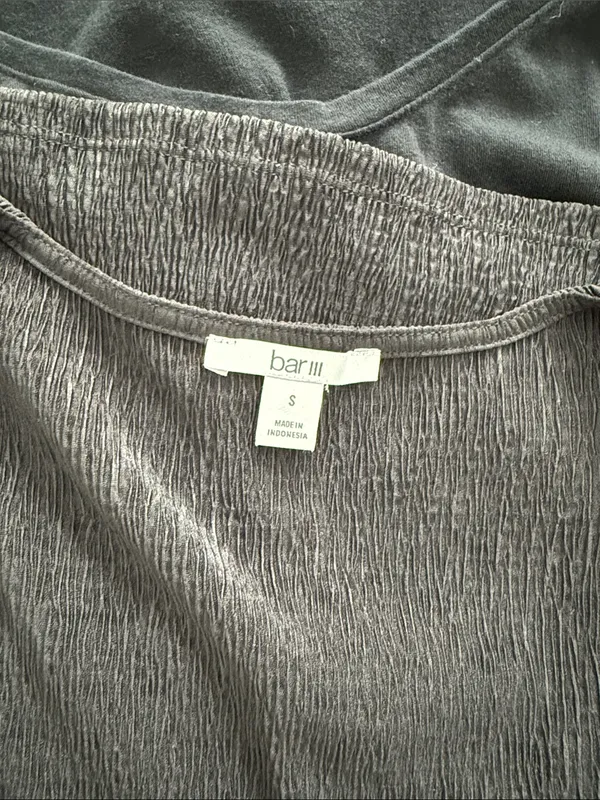 Bar III Black‎ Textured Surplice Tank - Image 2