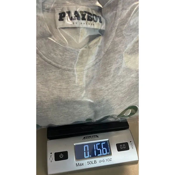 Playboy by PacSun Y2K Gray Crewneck Sweatshirt S Green Textured Logo Pullover - Image 10