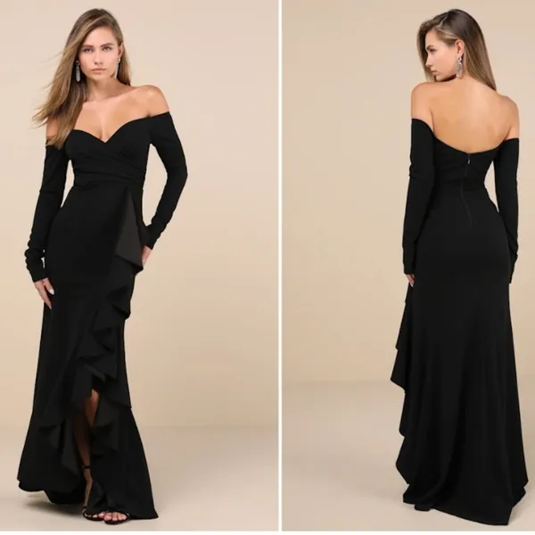 LULU's Prom Wedding Sexy PinUp Vibes Romantic Glamorous Elegant Maxi - Image 3