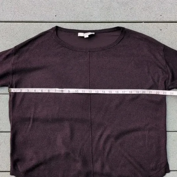LOFT Mixed Media Sweater | Loft Maroon Mixed Media Sweater - Image 10