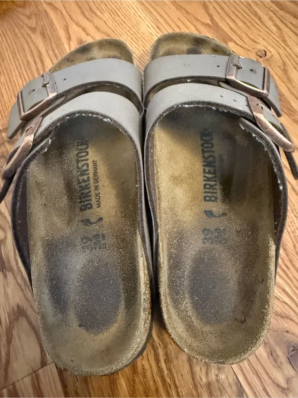 BIRKENSTOCK Arizona Brown Leather Two Strap Sandals Size 39 - Image 5