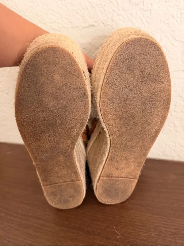 Soludos Womens Como Platform Wedge Sandals Brown suede size 6 preowned - Image 6