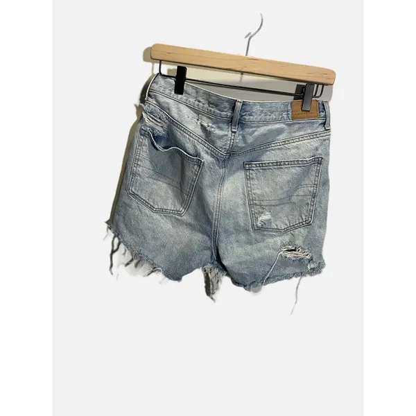 American Eagle 90s Boyfriend Shorts‎ Womens 6 Light Wash Distressed Denim - Image 3