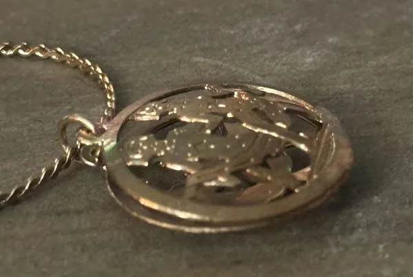 Vintage Gemini Twins Pendant Necklace - Image 4