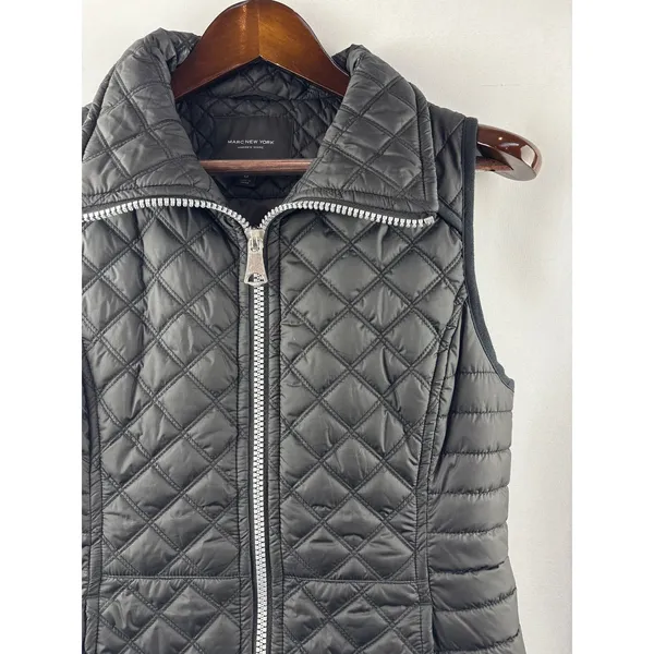 Women’s Marc New York Medium Black Quilted Puffer Vest - Image 2