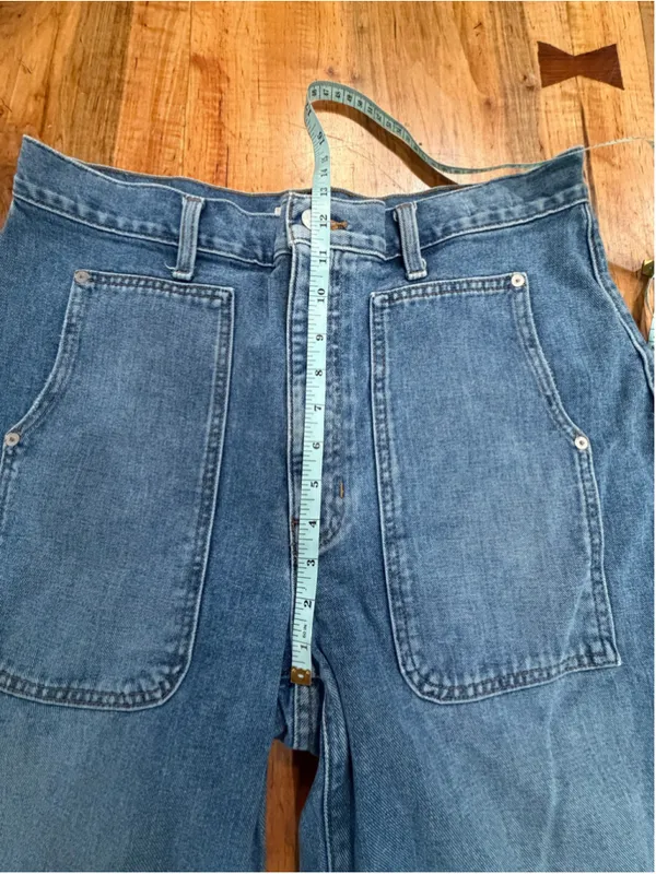 Madewell Balloon Jeans High Rise Wide Leg Utility Pocket Ankle Denim Pants Size - Image 8