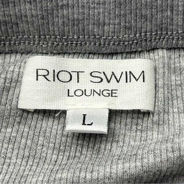 Riot Swim Lounge Ribbed Maxi Skirt Womens Size‎ Large Grey Gray Stretch Long - Image 2