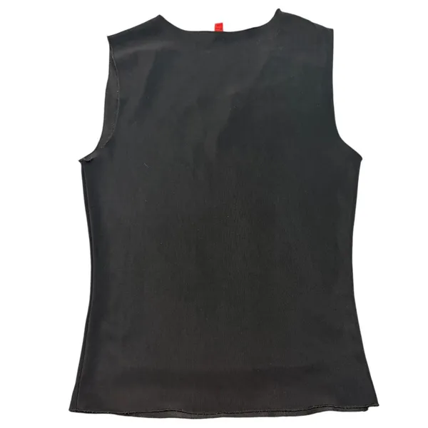 Team Athletics Beaded Paisley Tank Top Womens Medium Black Turquoise Sleeveless Split Neck - Image 10