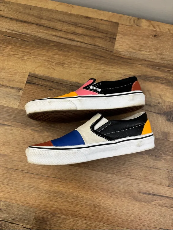 Vans Classic Slip On Patchwork Checkerboard Multicolor Sneakers Women’s - Image 7