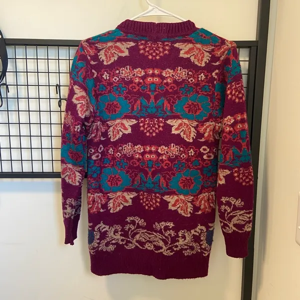 Vintage women’s heavy‎ knit sweater — medium Purple - Image 5