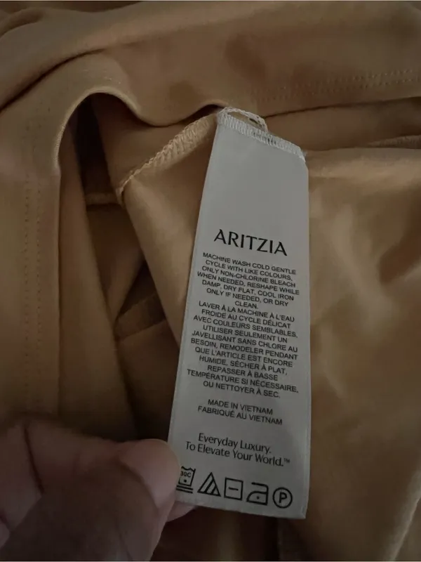 Aritzia Wilfred Bloomsbury Sleeveless Tiered Ruffle Dress in Soft Apricot NWT - Image 7
