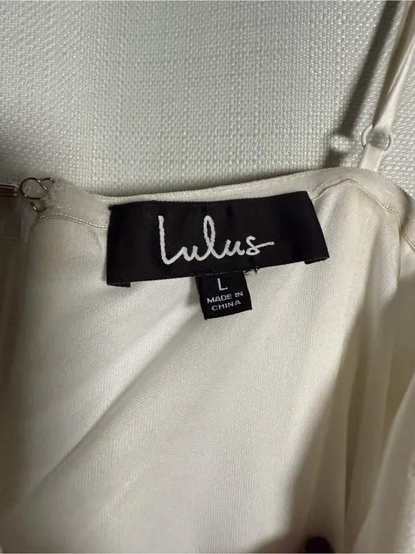 Lulus Lavish Lifestyle White Embroidered Ruffled Mini Dress Size Large - Image 7