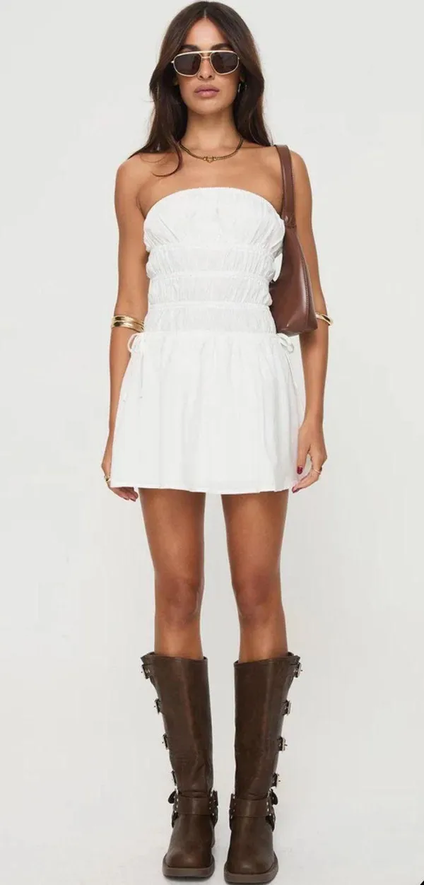 Princess Polly Mercier Strapless mini Dress White - Image 4