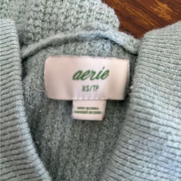Aerie Waffle Knit Pullover Hoodie X-Small - Image 2