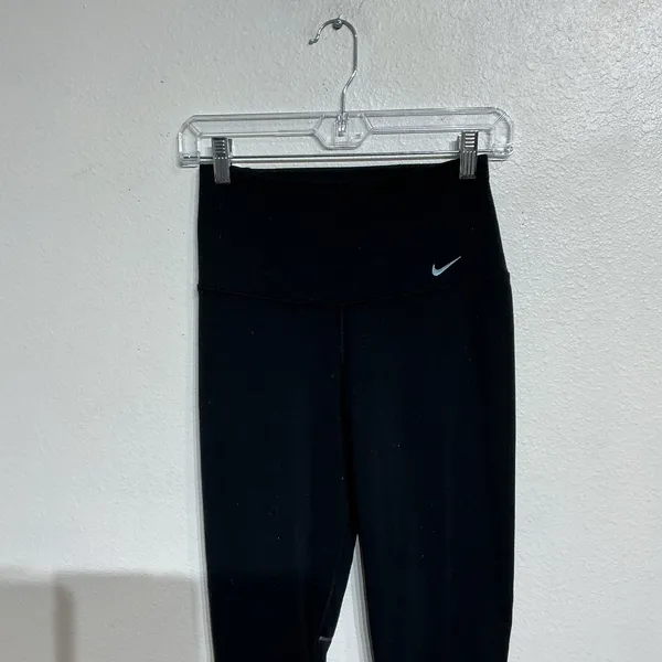 Nike Black Dri Fit High Rise Leggings Activewear Athletic Sz M - Image 3