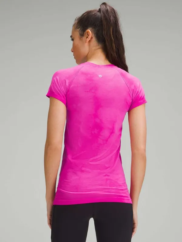 Lululemon Swiftly Tech Short-Sleeve Shirt 2.0 Marble Dye Sonic Pink Size 4 - Image 2