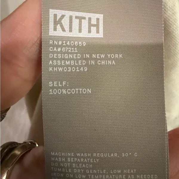Kith Light Beige Oversized Women’s Nia Tee Size XS 100% Cotton - Image 4