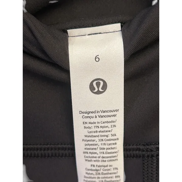 lululemon Wunder Train High-Rise Tight with Pockets 25" Size 6 BLACK NWT - Image 7