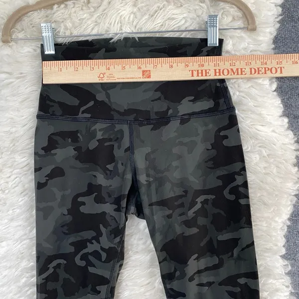 Lululemon Align Green Black Camouflage Leggings High Rise Activewear Gym Lounge - Image 3