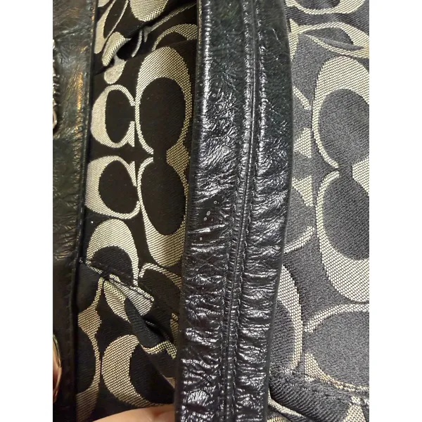 Vintage Coach Signature Hobo Ashley Shoulder Bag Black - Image 4