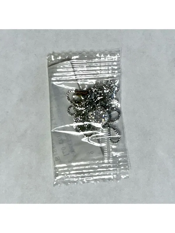 Silver Tone Cubic Zirconia Pendant With Chain Necklace New - Image 8