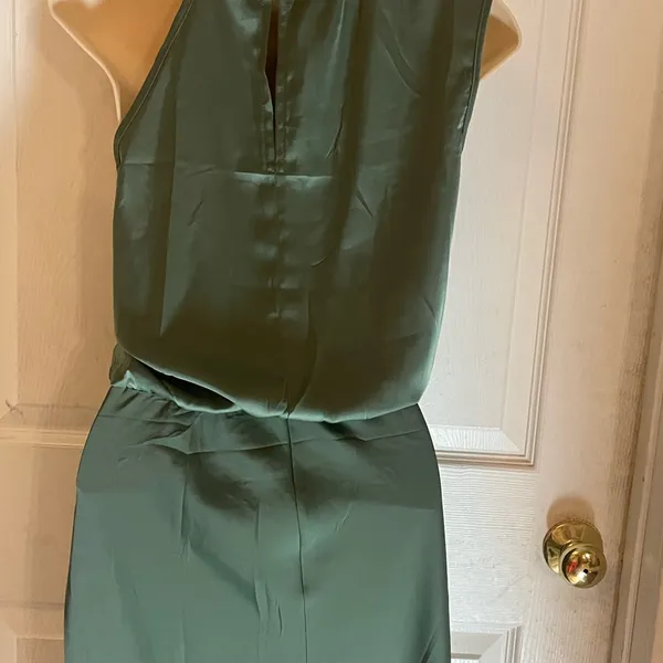 Elegant Dark Green Maxi Dress Size L - Image 5