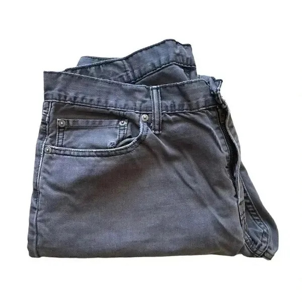 Levi’s Strauss Denim Jeans Black Gray #514 Straight Leg High Rise SZ 34 #1334 - Image 6