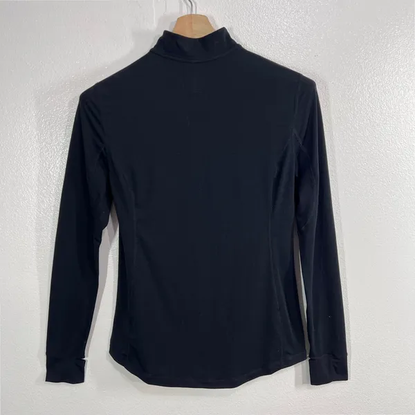 Paradox Women's 1/4 Zip Merino Wool Blend Base Layer Top Small Black Thermal - Image 3