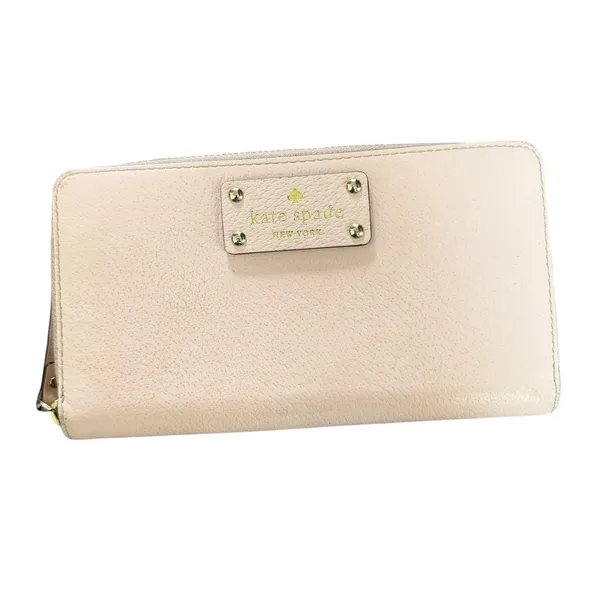 Kate Spade Wallet Womens One Size Pink Leather Zip Around Logo Continental - Image 2