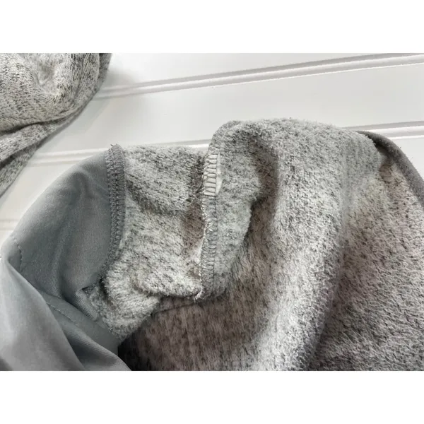 Thread & Supply Heather Grey Quarter Zip Fleece Pullover XL Gray - Image 6
