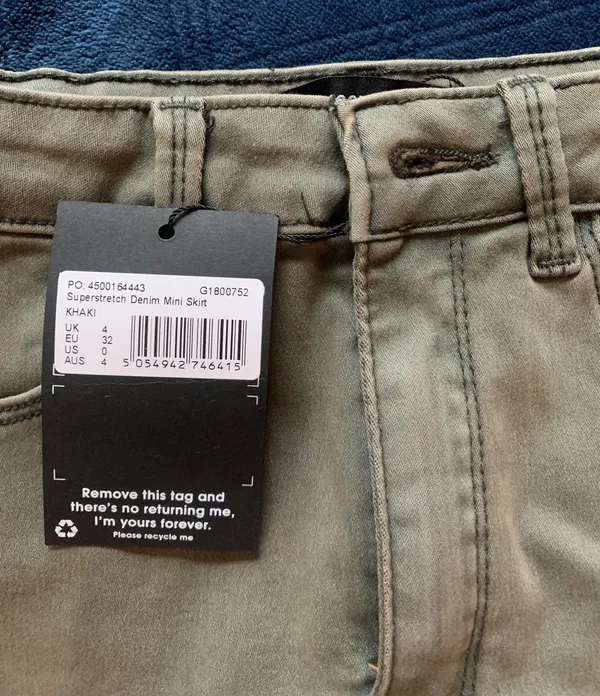 NWT Superstrech Denim Mini Skirt - Image 6