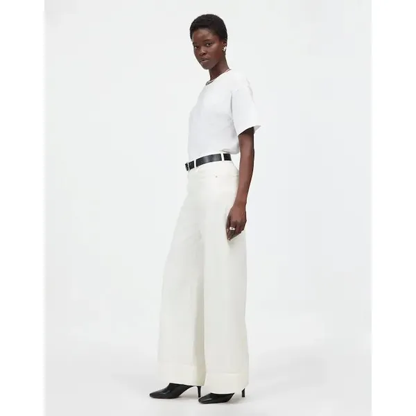 Madewell Superwide-Leg Jeans True White High Rise Rigid Cotton NS899 Size 27 - Image 3
