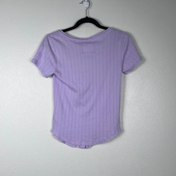 Aerie Women's Scoop Neck Short Sleeve Tee Purple Sz S - Image 6
