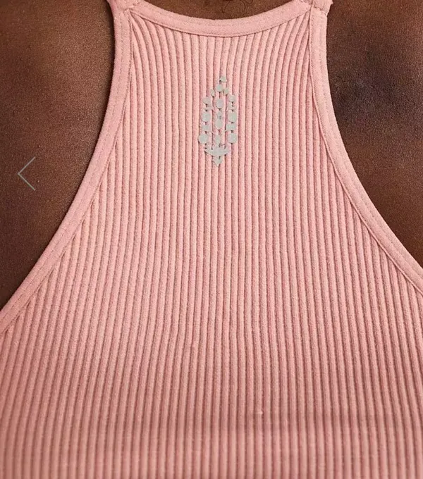 Free People Movement Cropped Run Tank Soft Pink M/L BNWTS - Image 3
