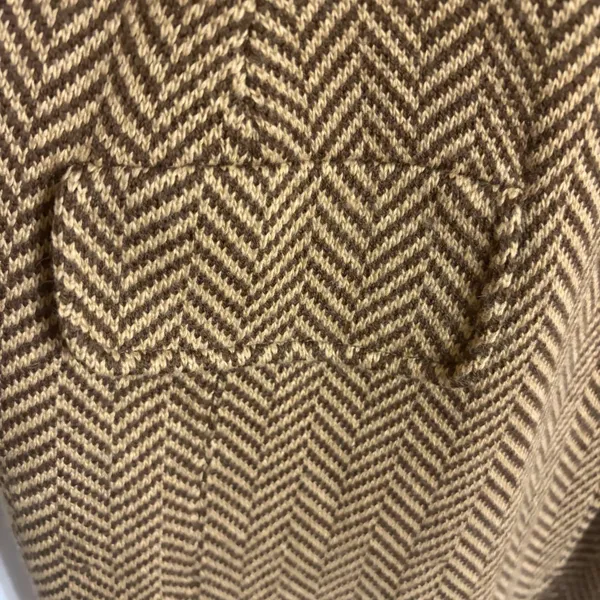 Lauren Ralph Lauren Herringbone Knit Blazer Cardigan Brown Wool Cashmere 1X - Image 3