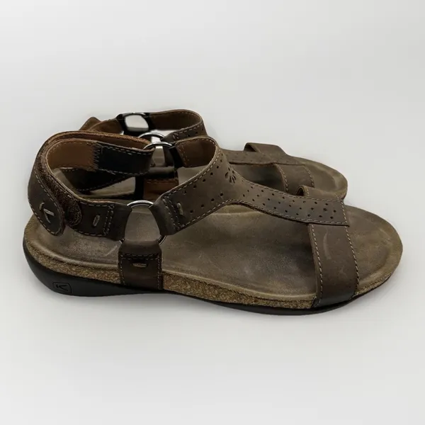 Keen‎ Kaci Ana Womens Brown Leather T-Strap Comfort Sandals Size 7.5 EU 38 - Image 5