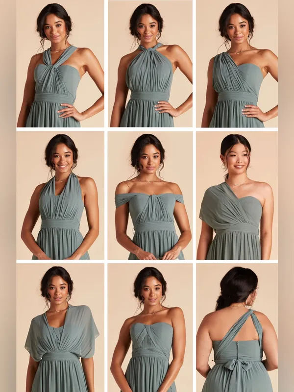 New birdy grey Grace Dress in Chiffon Dark Mauve size curve 1X - Image 10