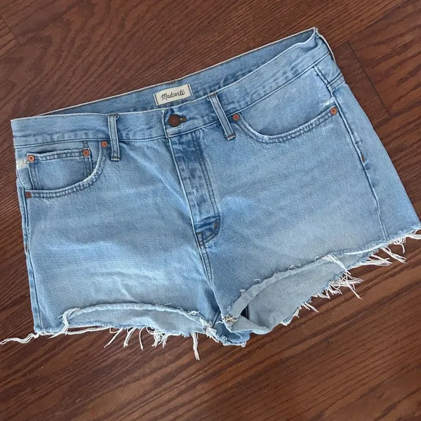 Madewell Relaxed Denim Shorts Cedarcroft Wash Size 32" Size 14 - Image 3