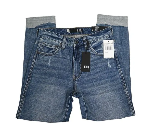Kut from the Kloth Womens 0 High Rise Catherine Fab Ab Boyfriend Jeans NEW - Image 4