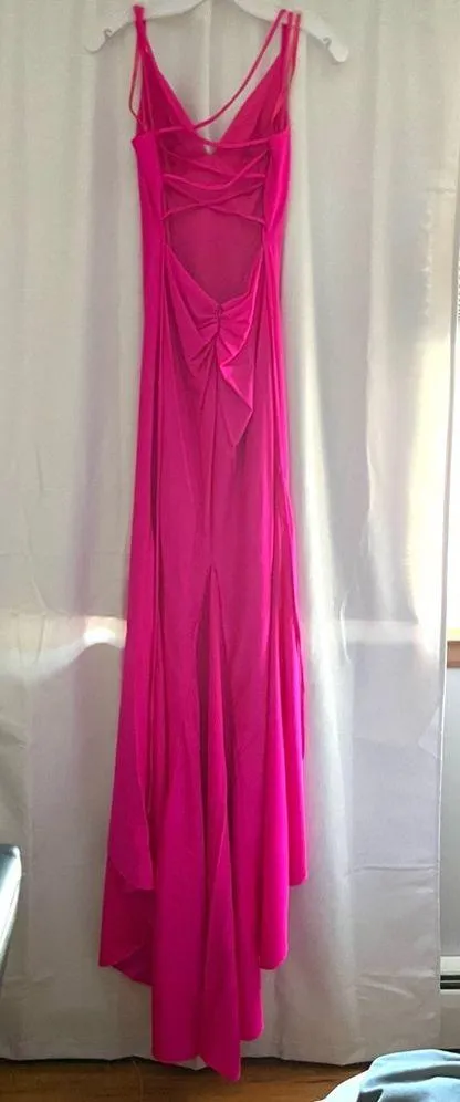 Dave and Johnny Hot Pink Prom Dress - Image 5